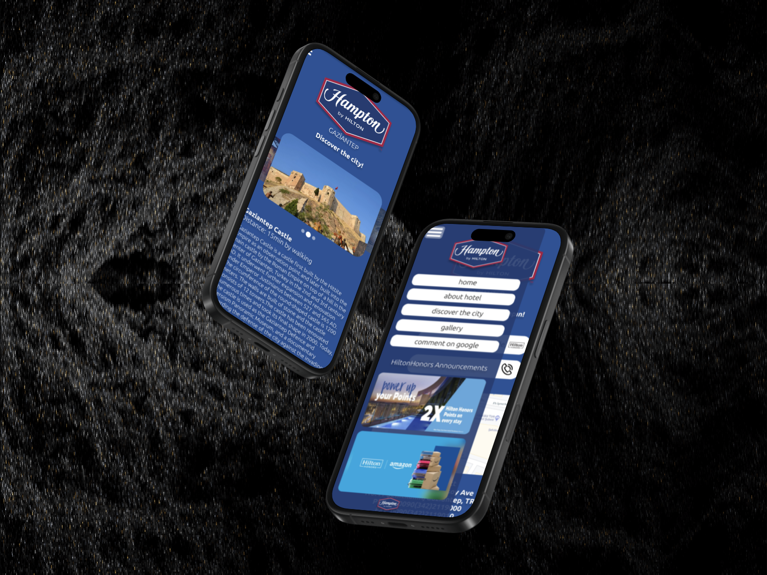 Screenshot mock-up of other pages of the app.