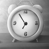 clock digital painting