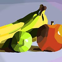 abstract fruit painting