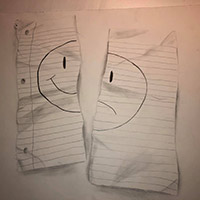 paper drawing with graphite