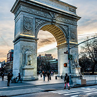 The arch in Washington Square Park