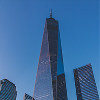 The Freedom Tower at dusk