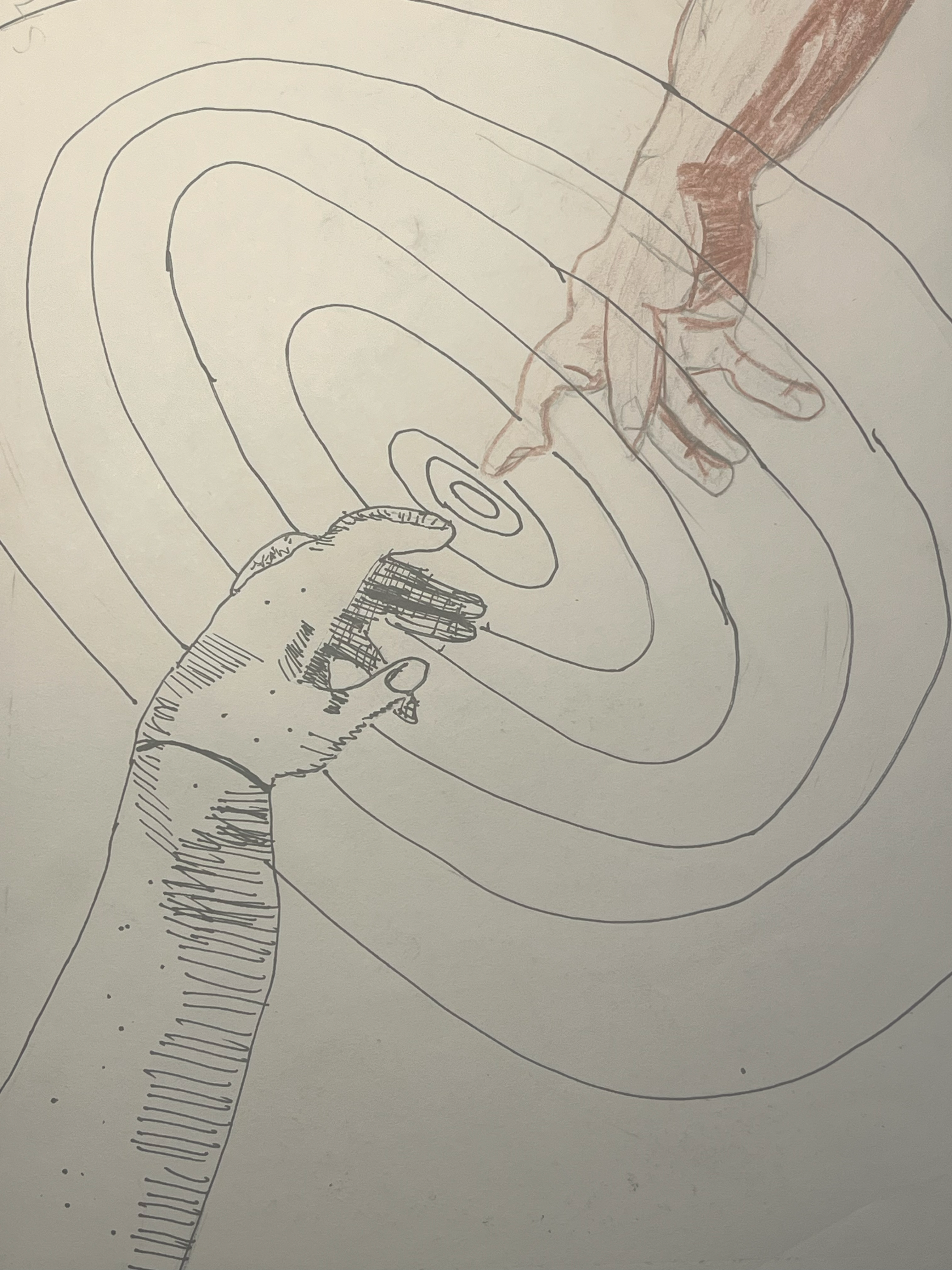 the concept drawing behind La'a's front cover of his book