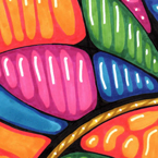 Thumbnail preview. Vibrant pinks and oranges shaded to look like the inside of citrus.