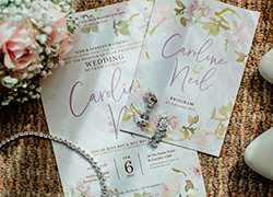 Publick domaim image for romantic floral wedding invitation