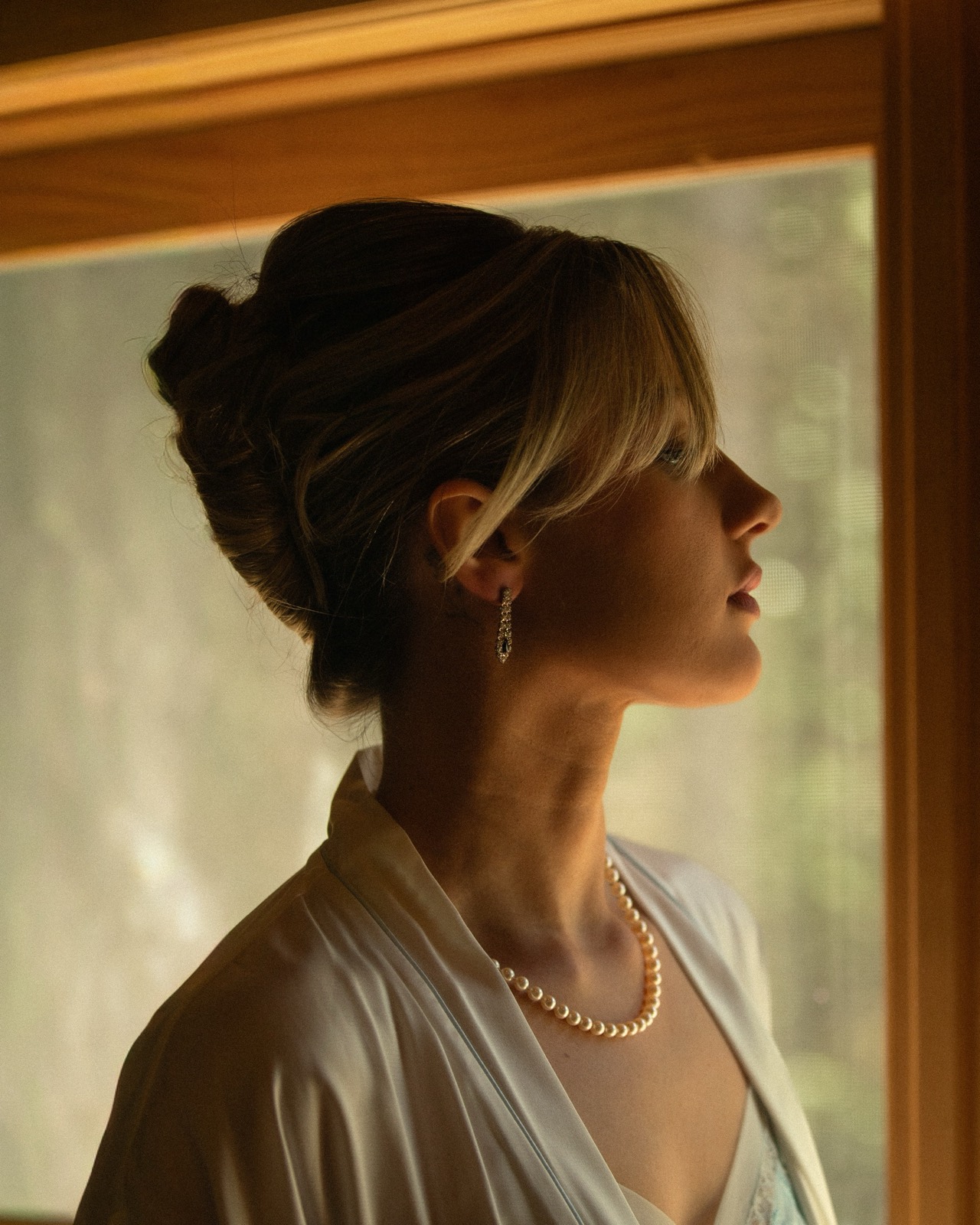 A quiet, fairytale moment between the same bride and groom.