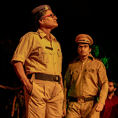 Indian police officers in uniform.