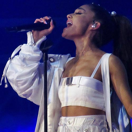 Ariana Grande performing at Neon Nights