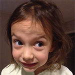 Image of small girl with a silly face