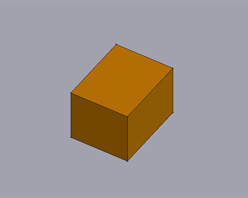 An orange cube