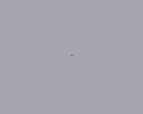 A single dot on a white background