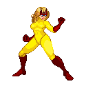 Sprite of Spitfire from Marvel in a stance to show that she's ready to fight