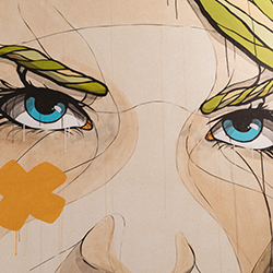 Decorative image of artwork of a woman
