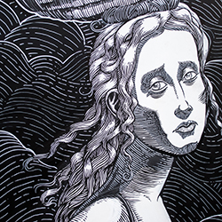 Decorative image of black and white art work 