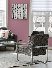 Dull pink living room