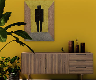 Gold yellow wall