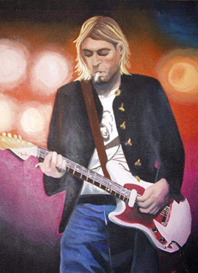 Painting of Kurt Cobain
