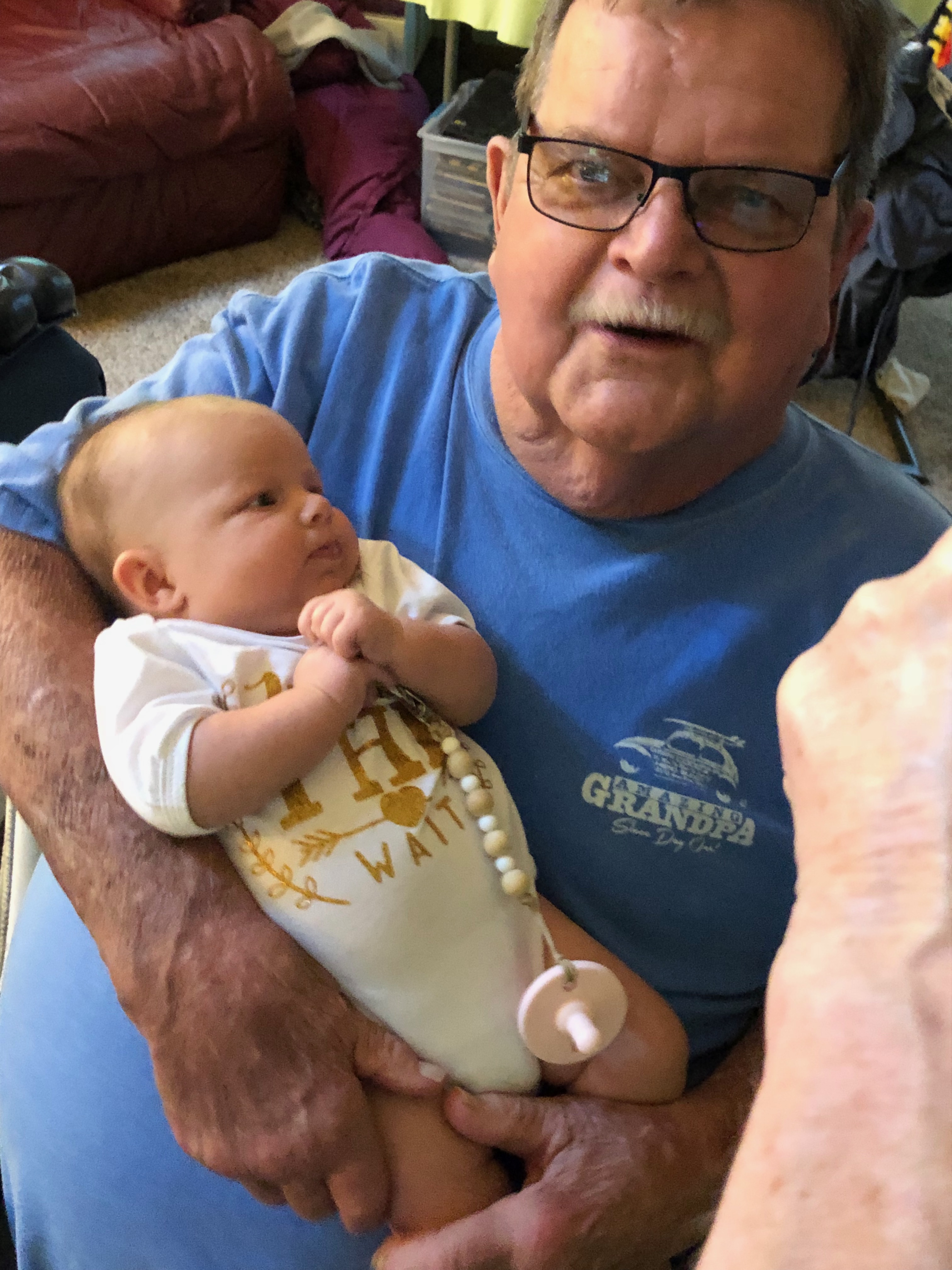 man with baby