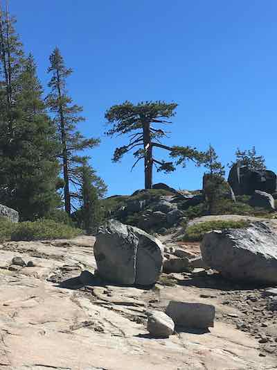picture of a giant rock deposited by glacial movement