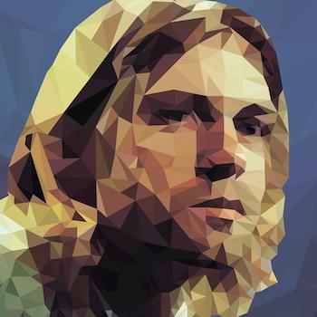 "Curt Cobain" vector graphic drawing