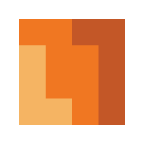 orange pixel square