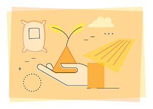 Amber Lab Partner with Farmers illustraton