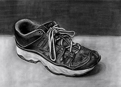 Charcoal of a shoe