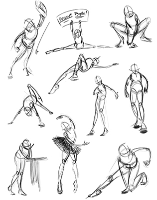 Sketches of People Poses Page 10