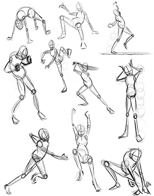 Sketches of People Poses Page 5