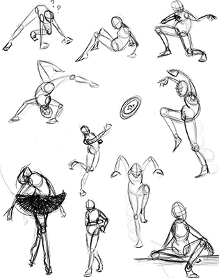 Sketches of People Poses Page 6