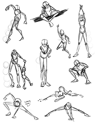 Sketches of People Poses Page 7