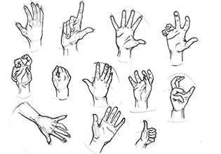 Sketches of hands Page 1