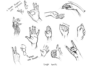 Sketches of hands Page 3