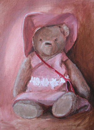Acrylic Painting of a Teddy Bear