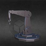 Click to view 3D animation and model of a robotic arm.