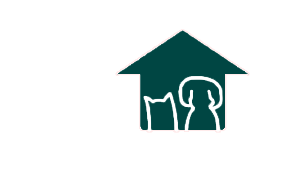 logo, cat and dog in a house