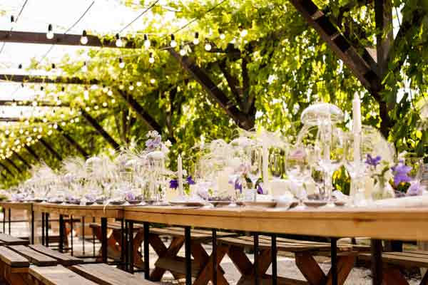 garden outdoor dinner party