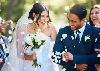 a woman and man getting married