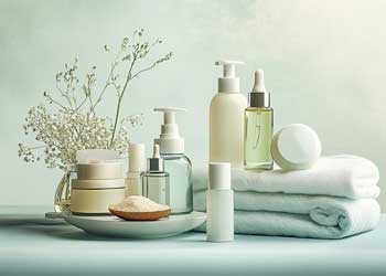 assorted skin care products