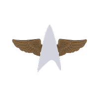 Starfleet delta shield with wings