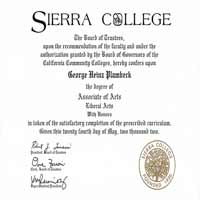 Liberal Arts diploma