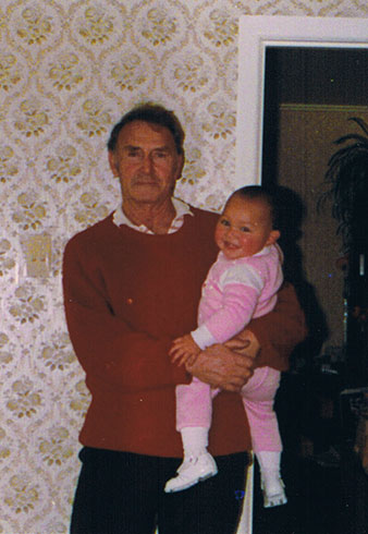 Photo of my father and myself as a baby