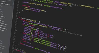 Web code on a screen.