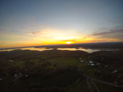 coastal mountains just after sunset