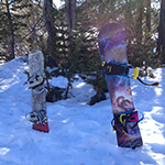 snowboards