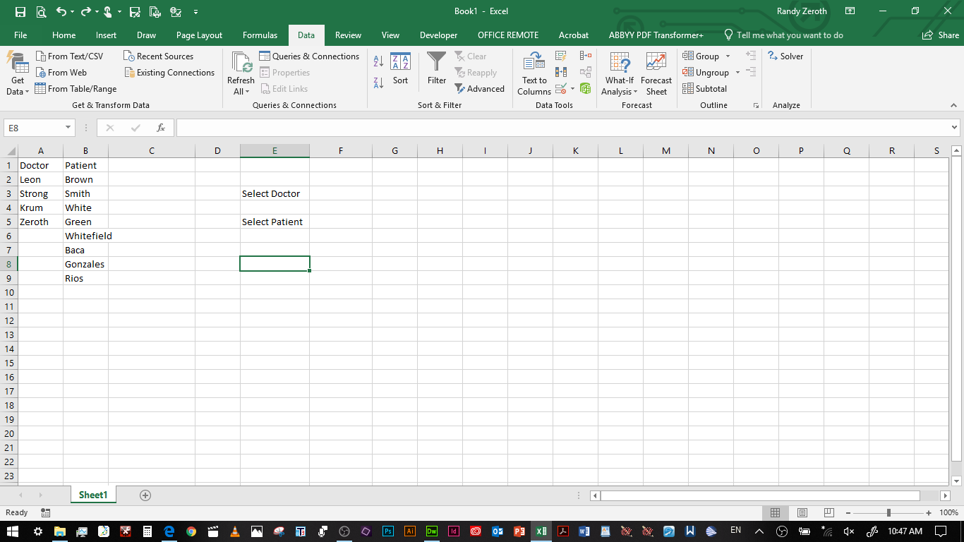 picture of an excel spreadsheet