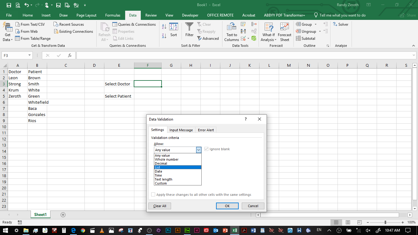 picture of an excel spreadsheet