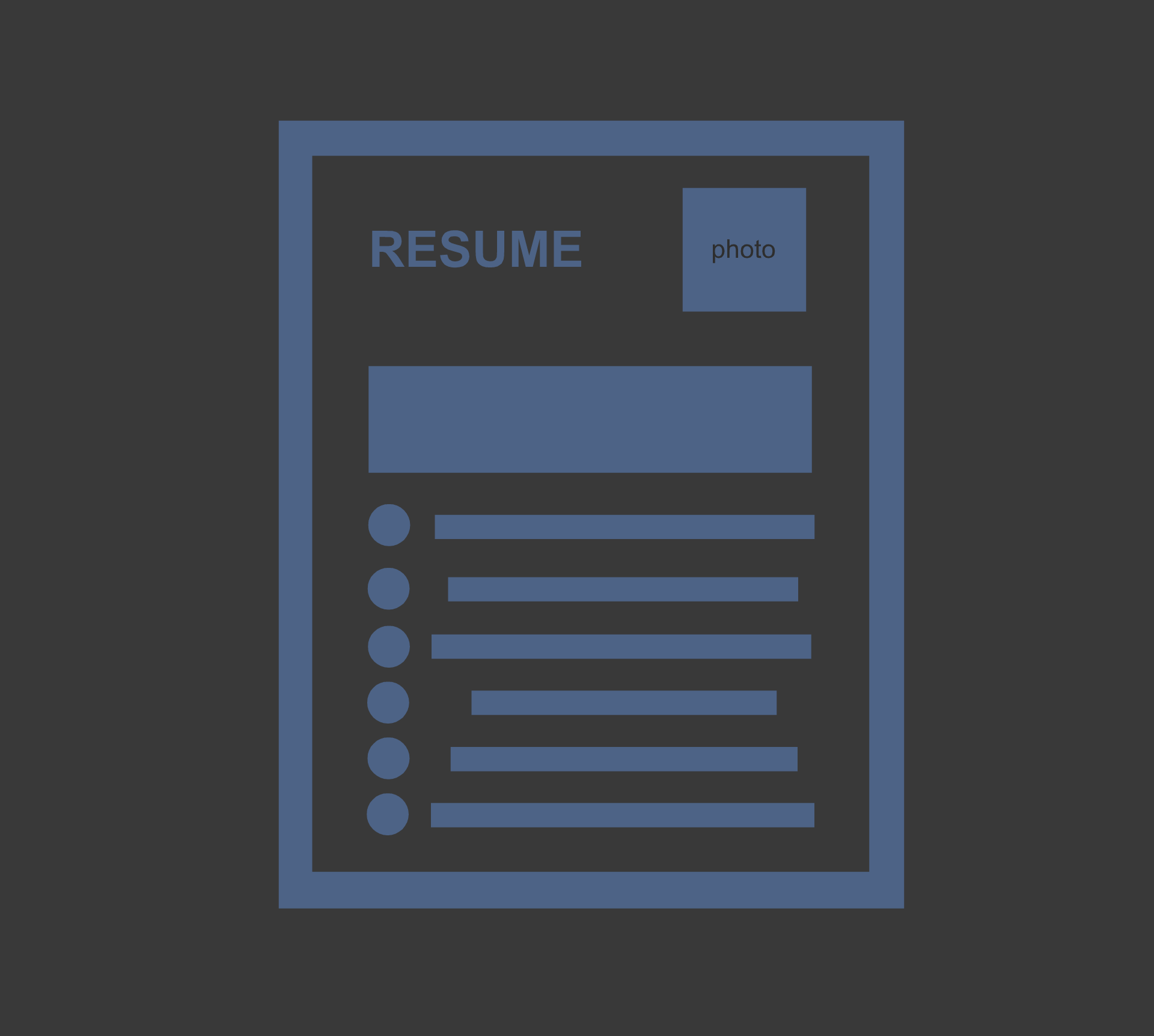 picture of a resume