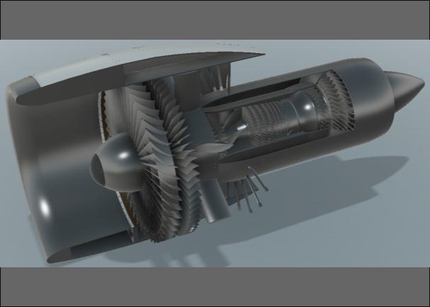 This is a picture of the jet engine we've been working on.