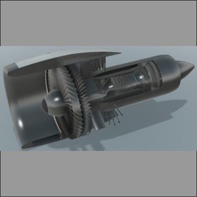 This is a picture of the jet engine.